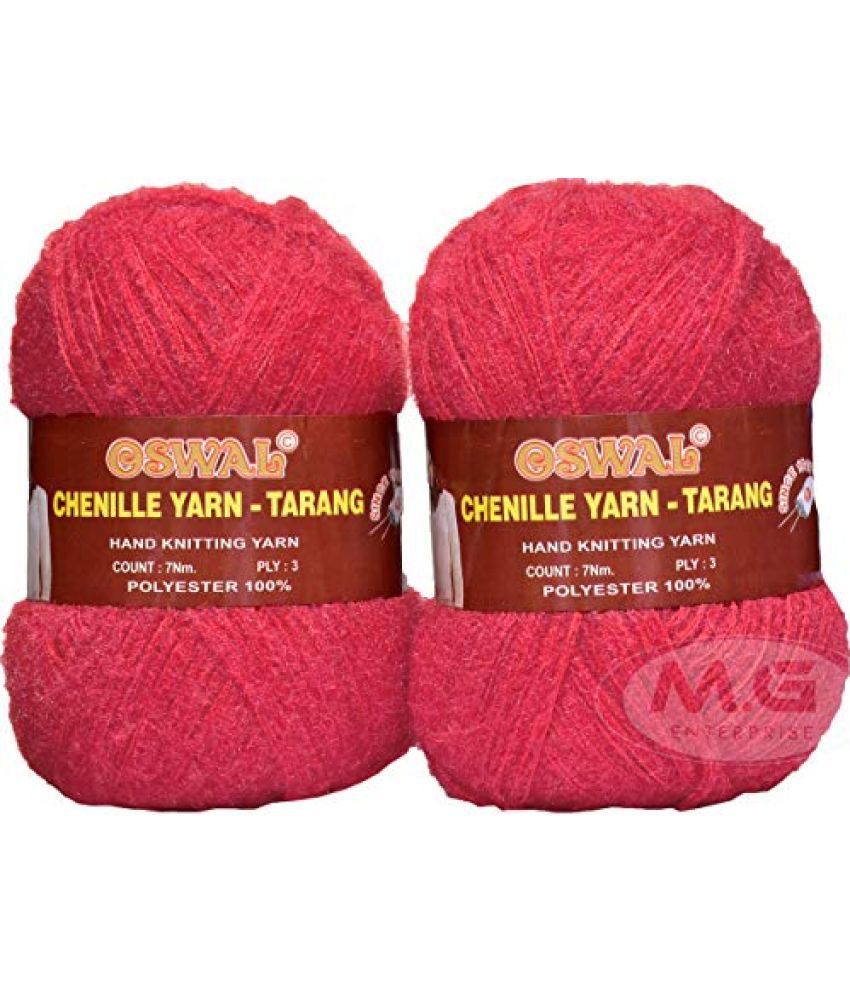     			Oswal Knitting Wool Yarn, Soft Tarang Feather Wool Ball Blood Red 200 gm Best Used with Knitting Needles, Soft Tarang Wool Crochet NeedlesWool Yarn for Knitting. by Oswal
