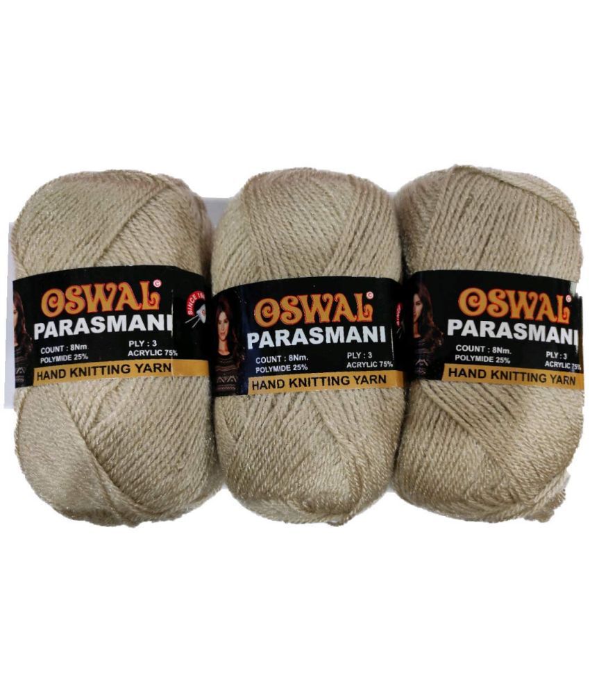     			Oswal parasmani Wool Hand Knitting Soft Fingering Crochet Hook Colour (100GMS Each) 400GMS Shade no.5