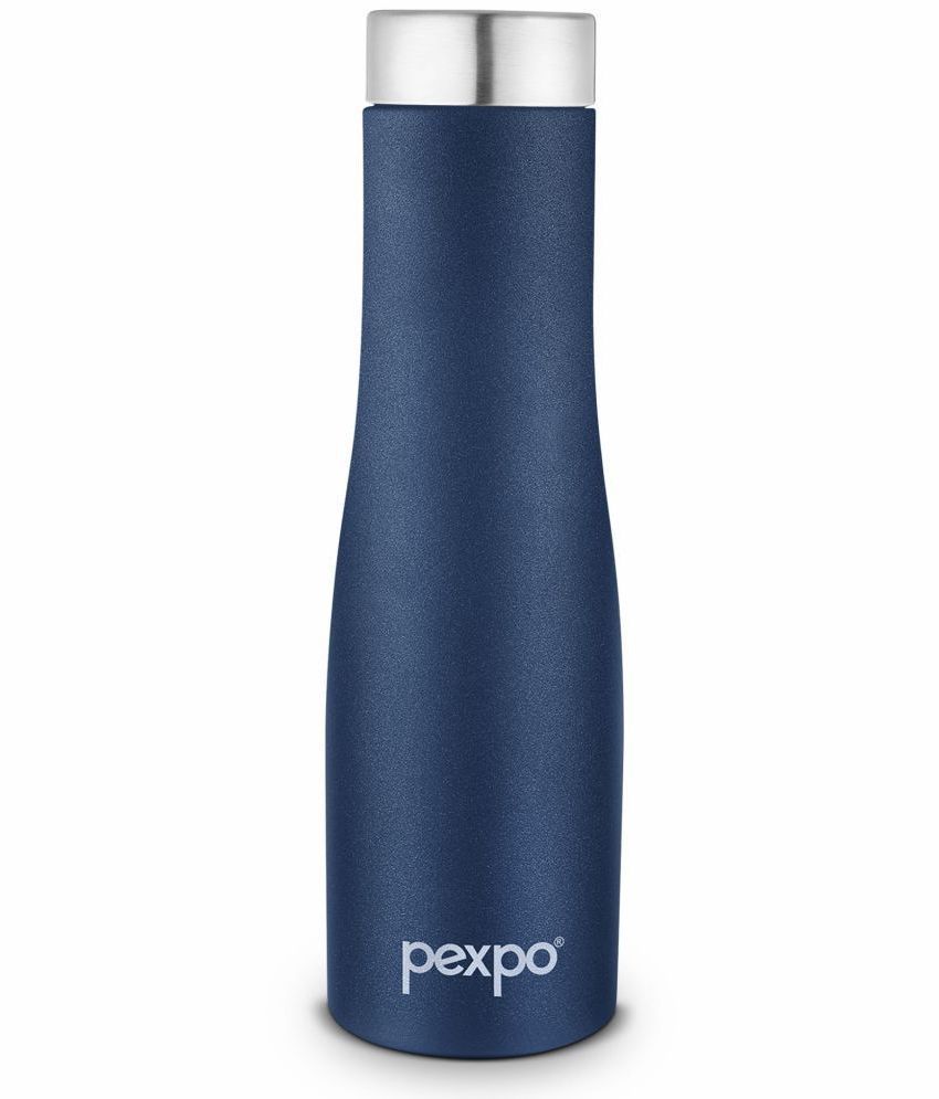     			Pexpo Stainless Steel Monaco Blue Fridge Water Bottle 1000 ml mL ( Set of 1 )