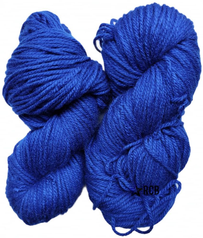     			RCB Motu Thick Chunky Wool Hand Knitting Yarn (Royal Blue) (Hanks-400gms) Shade No-29