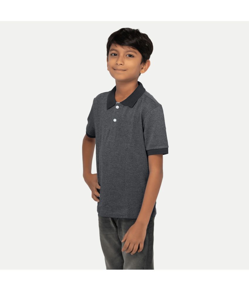     			Radprix Black Cotton Blend Boy's Polo T-Shirt ( Pack of 1 )