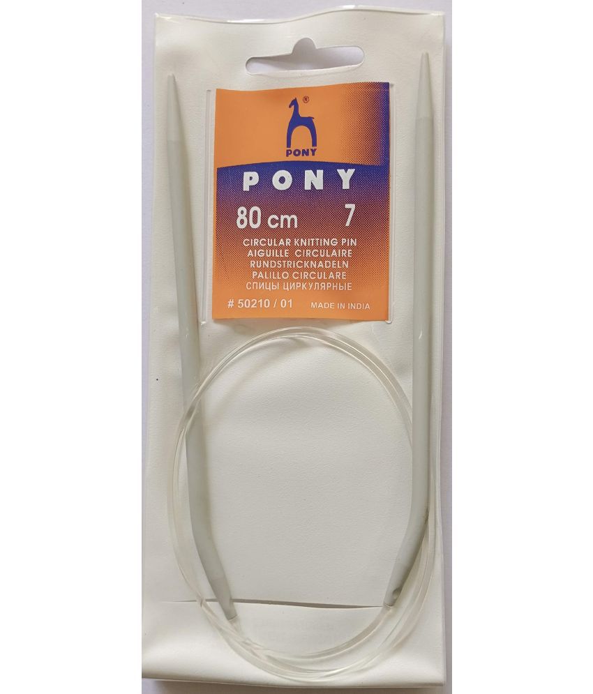     			VARDHMAN Pony Aluminium fix Circular Knitting Needles pins 80cm no.7 (3.75mm)