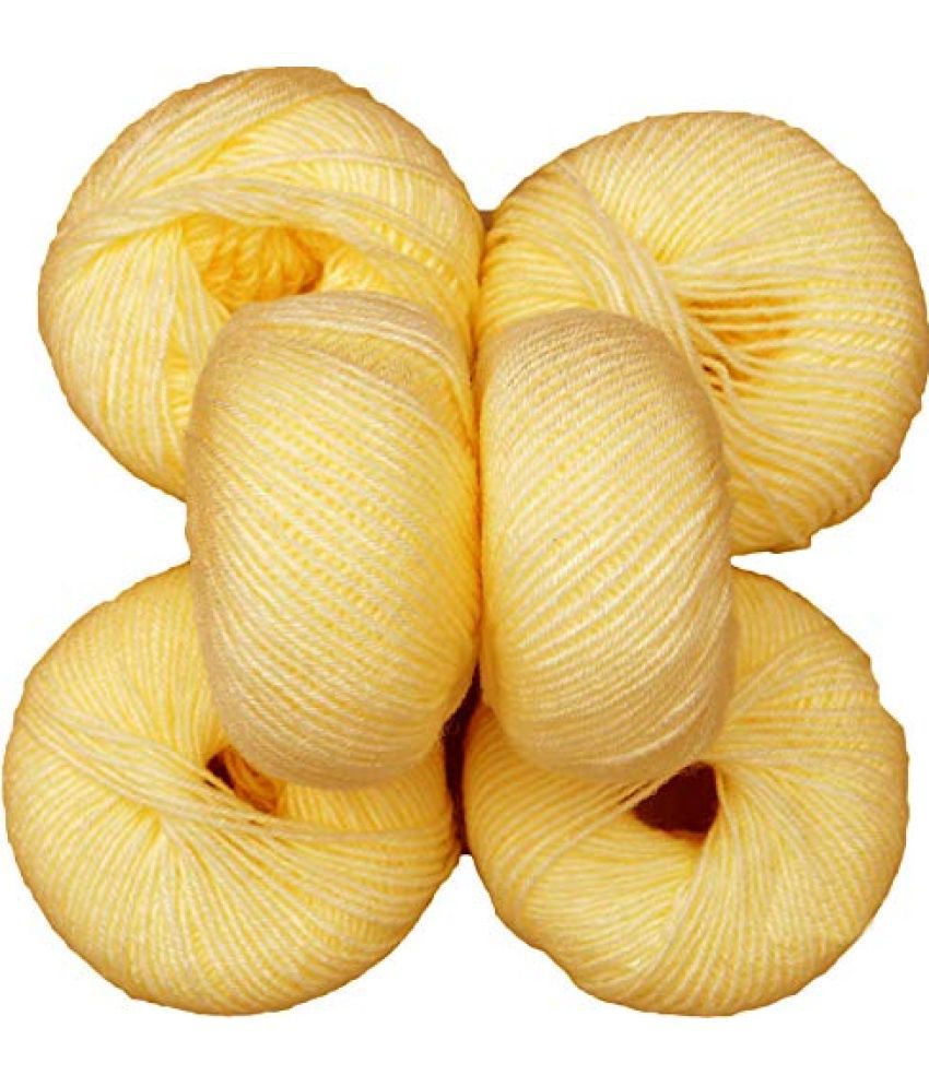     			Vardhman 100% Acrylic Wool Dark Cream (16 pc) Baby Soft Wool Ball Hand Knitting Wool/Art Craft Soft Fingering Crochet Hook Yarn, Needle Knitting Yarn Thread Dyed