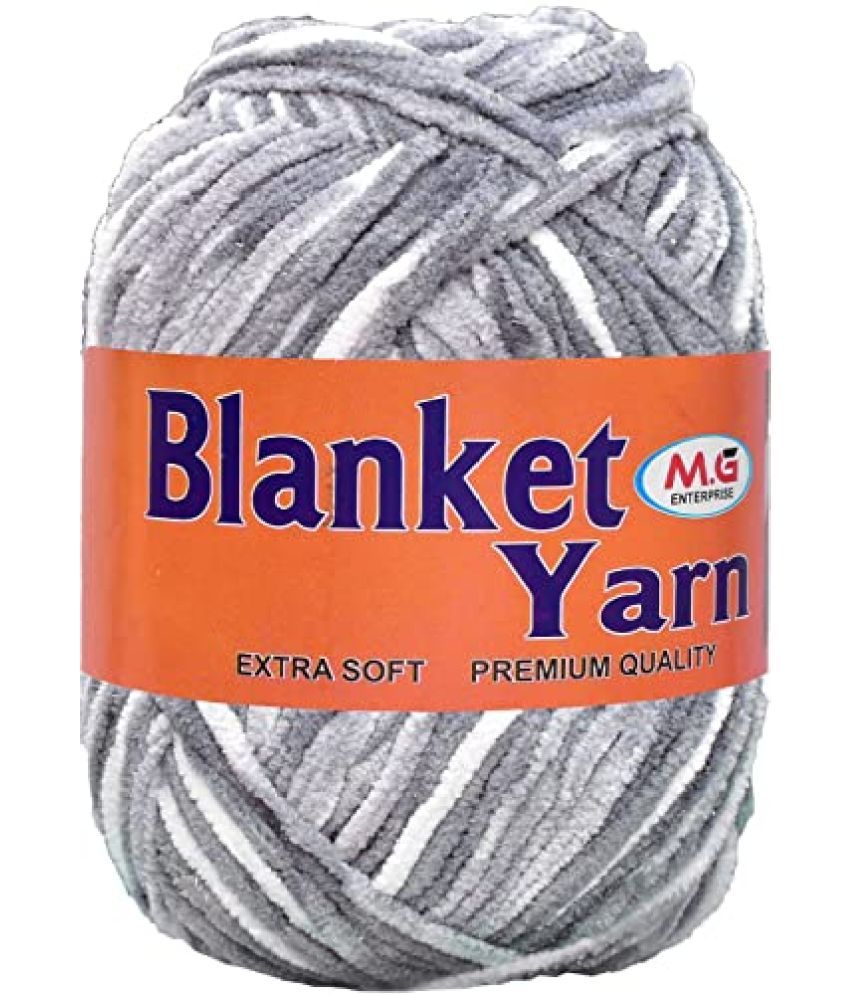     			Vardhman Blanket Yarn Multi Grey WL 400 gm Thick Chunky Knitting Wool Yarn. FA