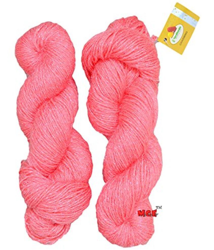     			Vardhman Charming Light Salmon Wool Hand Knitting Wool/Art Craft Soft Fingering Crochet Hook Yarn, Needle Acrylic Knitting Yarn Thread Dyed 300 gm