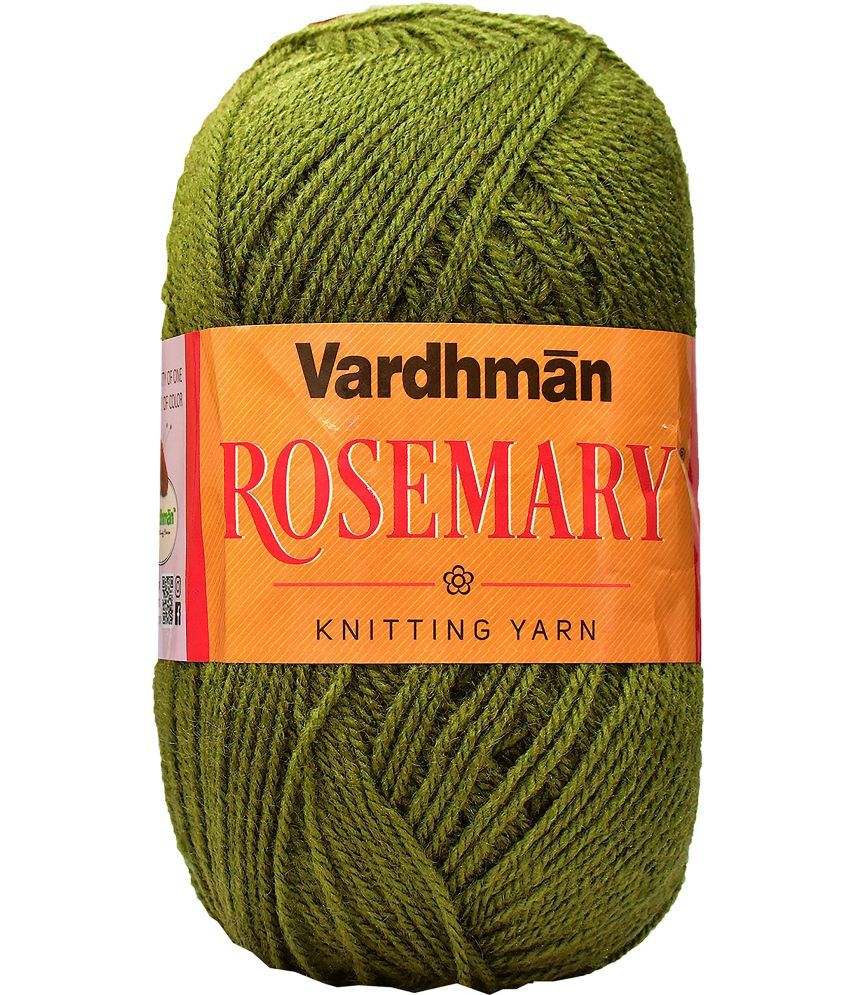     			Vardhman Rosemary Mehndi 200 GMS Wool Ball Hand Knitting Wool/Art Craft Soft Fingering Crochet Hook Yarn, Needle Knitting Yarn Thread Dyed-an Art-AFED