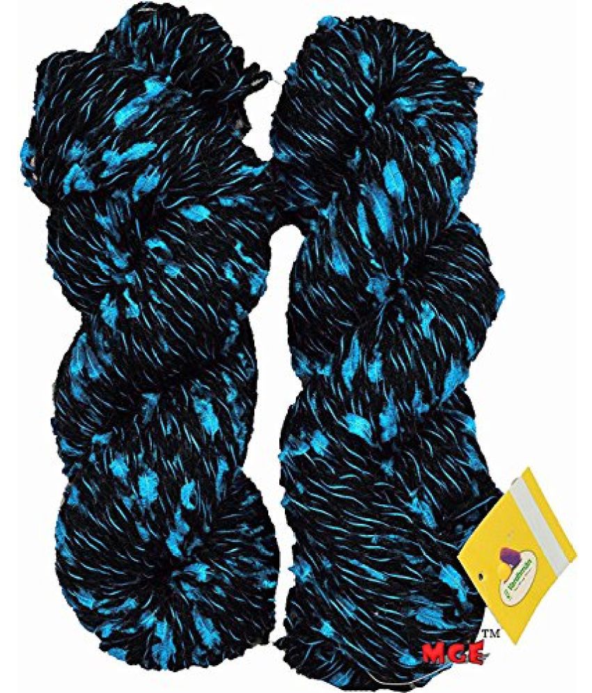     			Vardhman Veronica Black Neon 300 gm Wool Hank Hand Knitting Wool/Art Craft Soft Fingering Crochet Hook Yarn, Needle Acrylic Knitting Yarn Thread Dyed by Vardhman