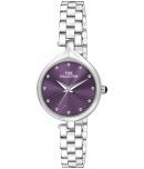 Fire Collection Silver Stainless Steel Analog Womens Watch