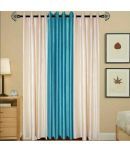 BELLA TRUE Solid SemiTransparent Eyelet Curtain 7 ft ( Pack of 3 )  Multicolor