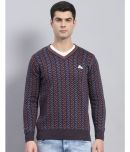 Monte Carlo Woollen Blend V-Neck Men's Full Sleeves Pullover Sweater - Purple ( Pack of 1 )