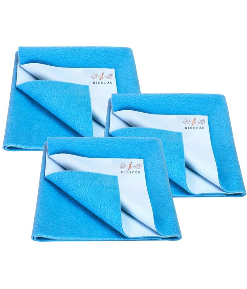     			HIDECOR Blue Laminated Bed Protector Sheet ( Pack of 3 )