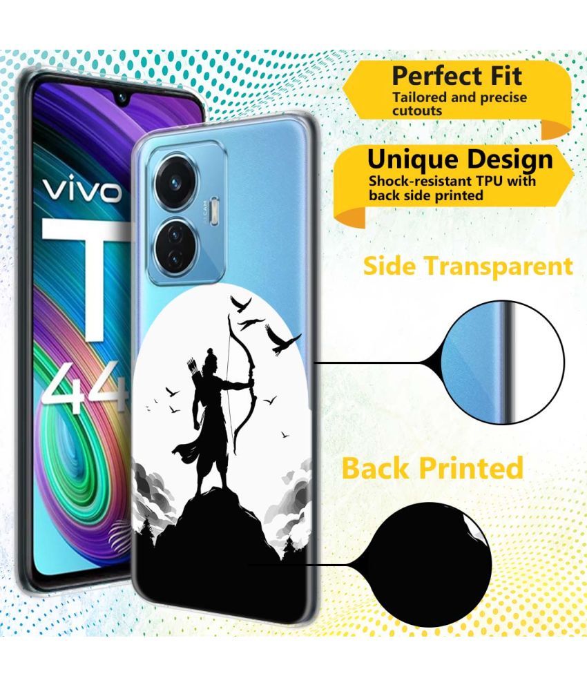     			NBOX Multicolor Printed Back Cover Silicon Compatible For Vivo T1 44W ( Pack of 1 )