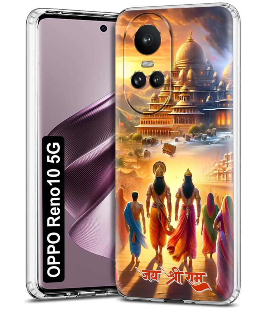     			NBOX Multicolor Printed Back Cover Silicon Compatible For Oppo Reno 10 5G ( Pack of 1 )