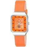 KIARVI GALLERY Orange Leather Analog Womens Watch