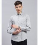 Monte Carlo 100% Cotton Regular Fit Printed Full Sleeves Men's Casual Shirt - Grey ( Pack of 1 )