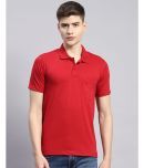 Monte Carlo Cotton Blend Regular Fit Solid Half Sleeves Men's Polo T Shirt - Red ( Pack of 1 )