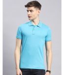 Monte Carlo Cotton Blend Regular Fit Solid Half Sleeves Men's Polo T Shirt - Blue ( Pack of 1 )