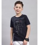 Monte Carlo Pack of 1 Boys Cotton Blend T-Shirt ( Navy Blue )