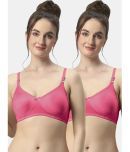 Sonari Pack of 2 Cotton Non Padded Women's Everyday Bra ( Coral ) albelacoralcoral