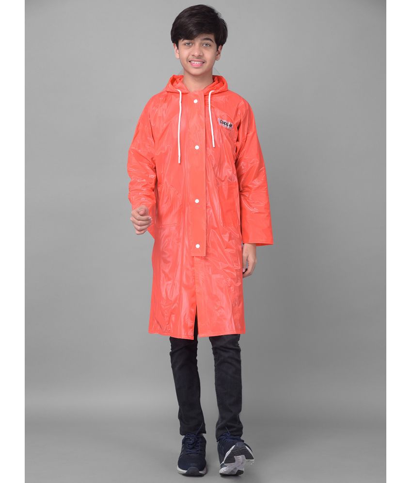     			Dollar Rainguard Kid's PVC Full Sleeve Solid Raincoat With Adjustable Hood and Pocket
