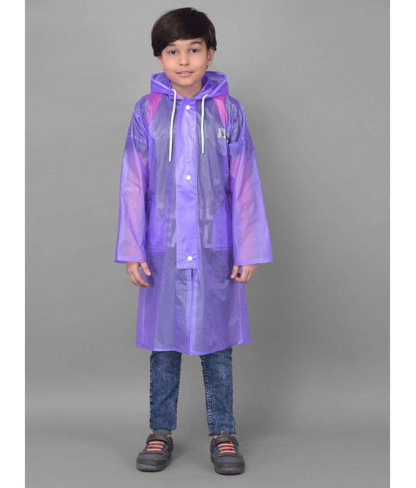     			Dollar Rainguard Kid's PVC Full Sleeve Solid Raincoat With Adjustable Hood and Pocket