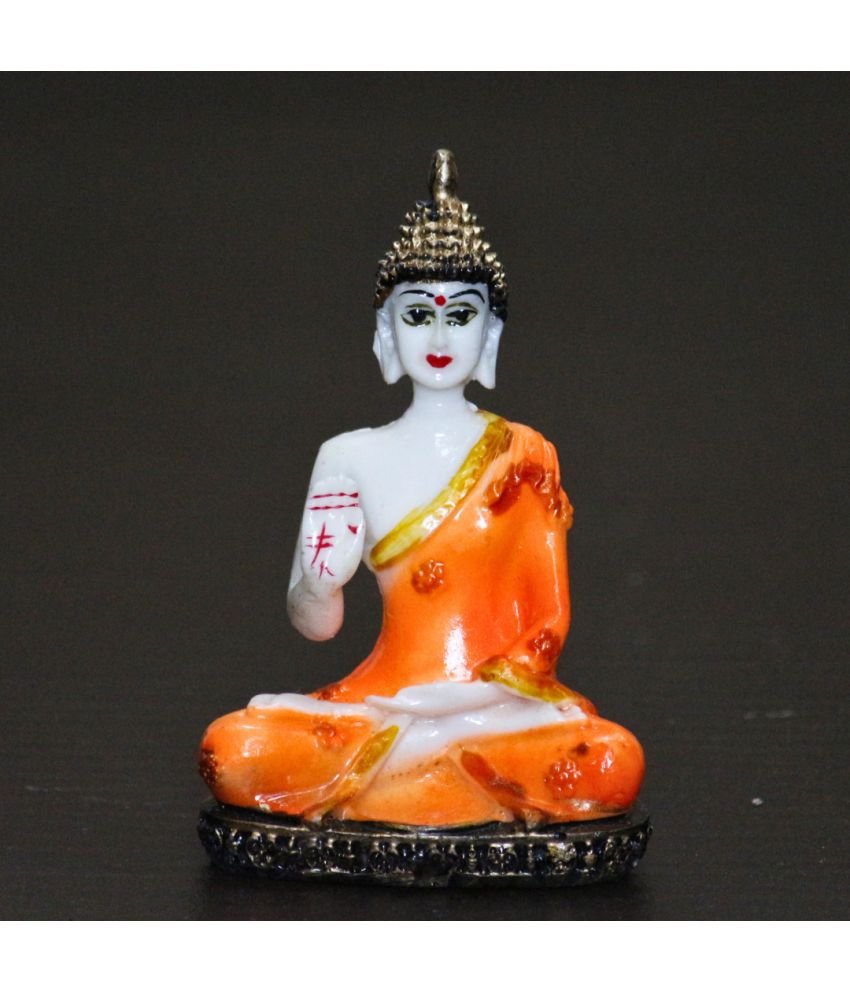     			Miss Peach Samadhi Buddha Showpiece 11 cm - Pack of 1