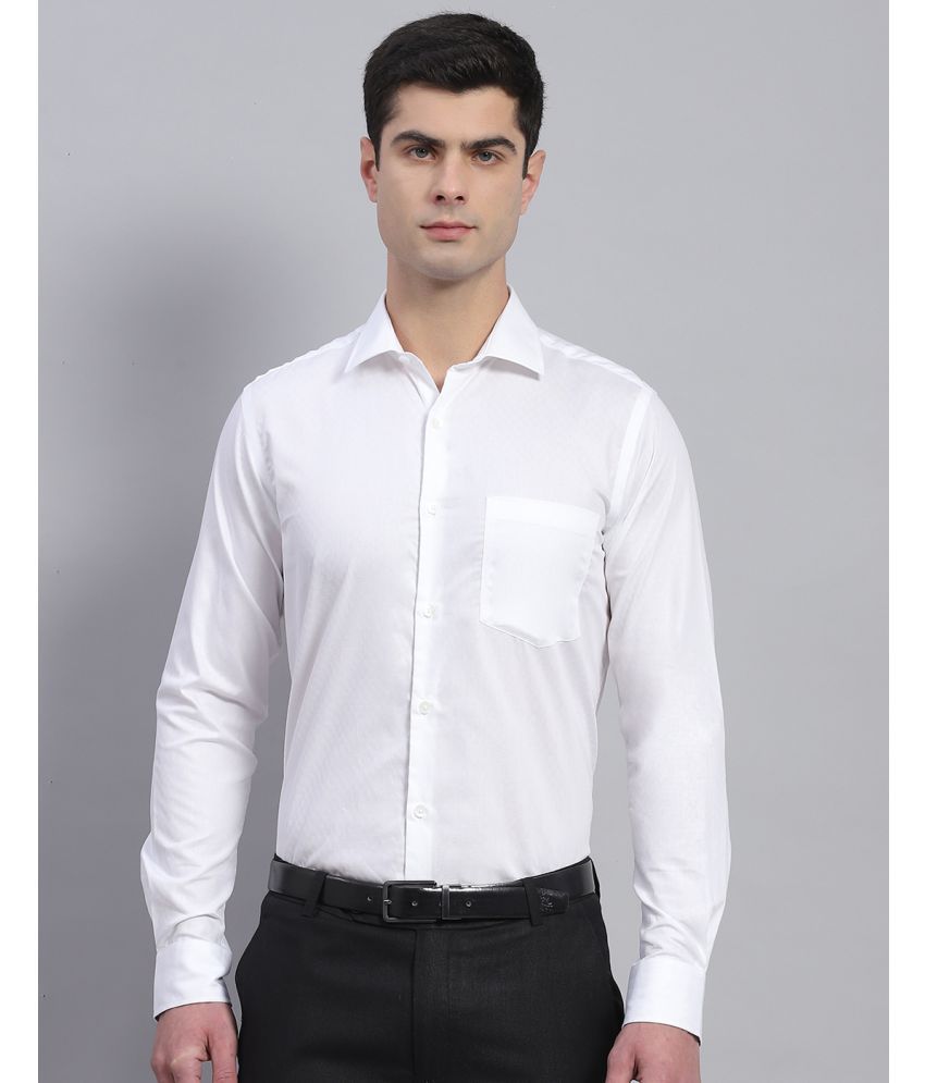     			Monte Carlo 100% Cotton Regular Fit Solids Full Sleeves Men's Casual Shirt - White ( Pack of 1 )