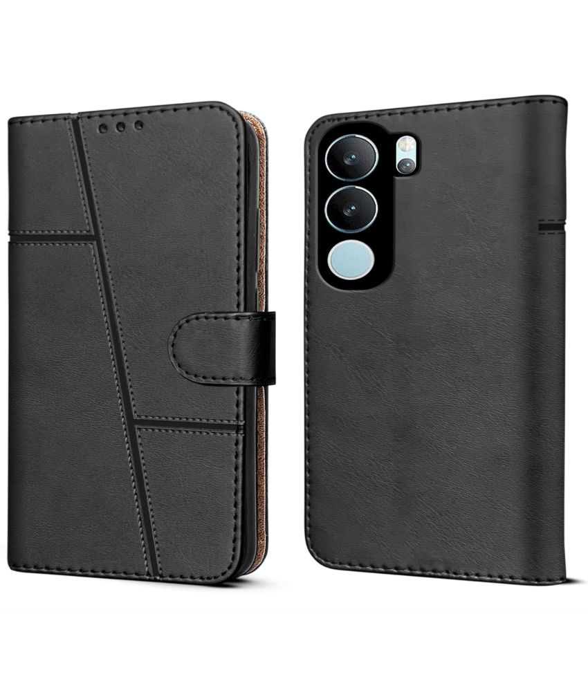     			NBOX Black Flip Cover Artificial Leather Compatible For Vivo V29 Pro 5G ( Pack of 1 )