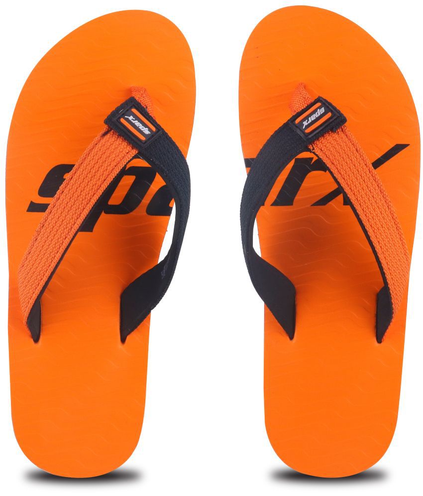     			Sparx Orange Men's Thong Flip Flop