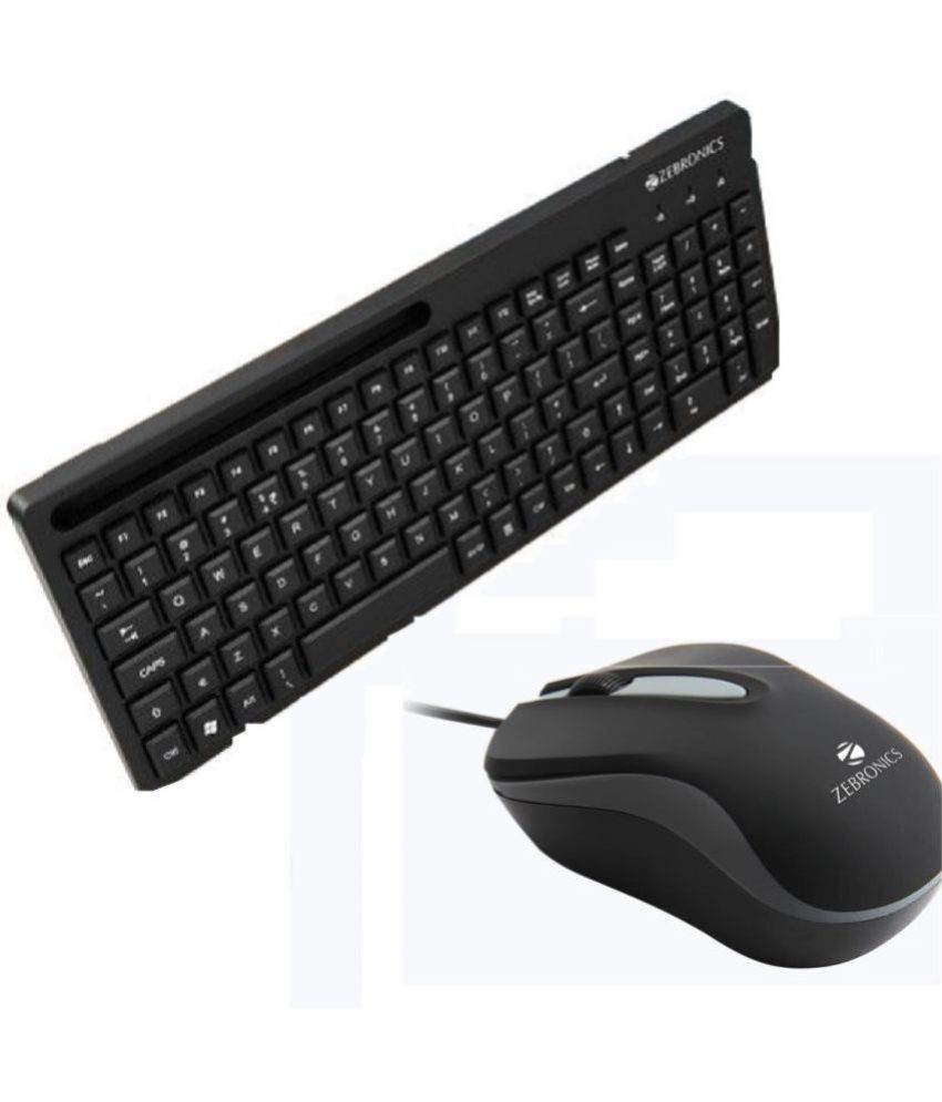     			Zebronics Black USB Wired Keyboard Mouse Combo