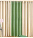 BELLA TRUE Solid SemiTransparent Eyelet Curtain 5 ft ( Pack of 3 )  Multicolor