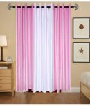 BELLA TRUE Solid SemiTransparent Eyelet Curtain 9 ft ( Pack of 3 )  Multicolor