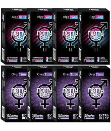NottyBoy 4 IN 1, Dotted, Long Lasting, Extra Time, Ribbed, Contour Condoms For Men - 80 Units