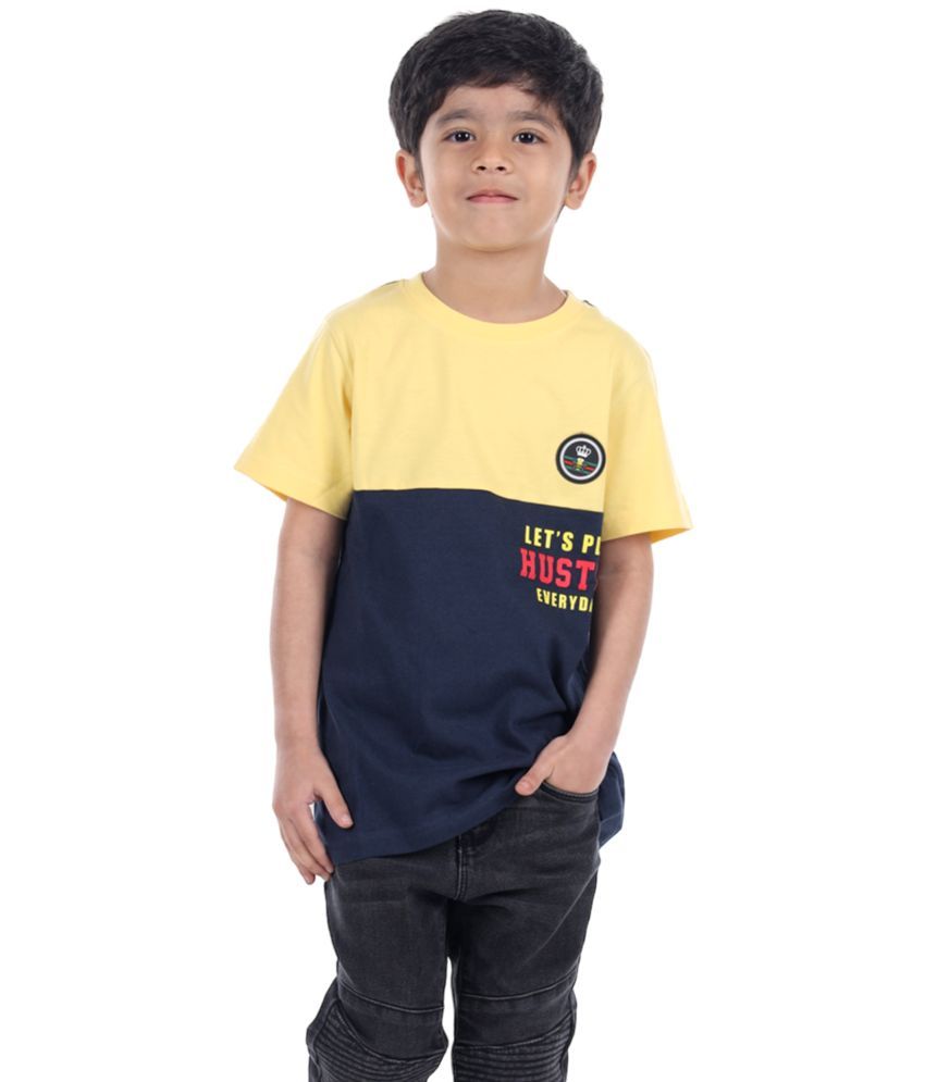     			3PIN Navy Cotton Boy's T-Shirt ( Pack of 1 )