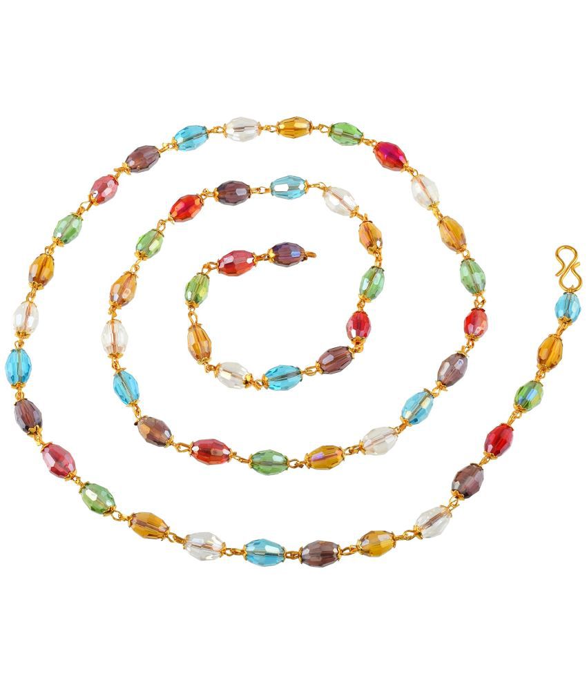     			ADMIER Multi Color Brass Necklace ( Pack of 1 )