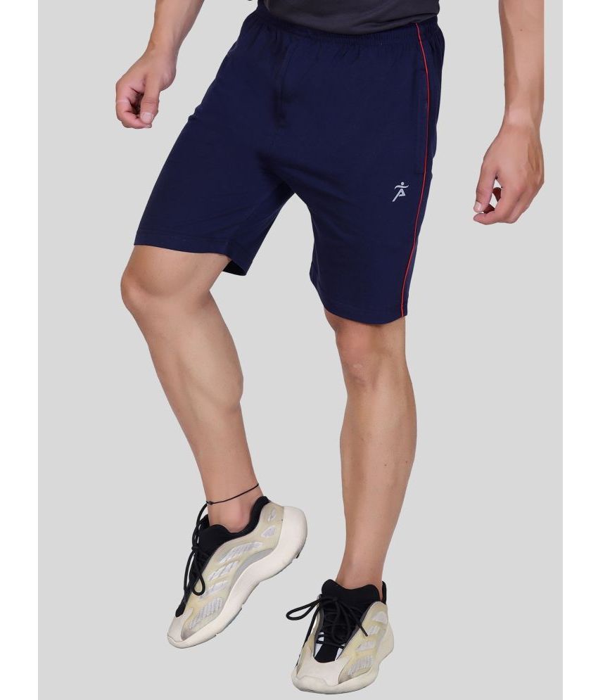    			AXYS Navy Cotton Blend Men's Shorts ( Pack of 1 )