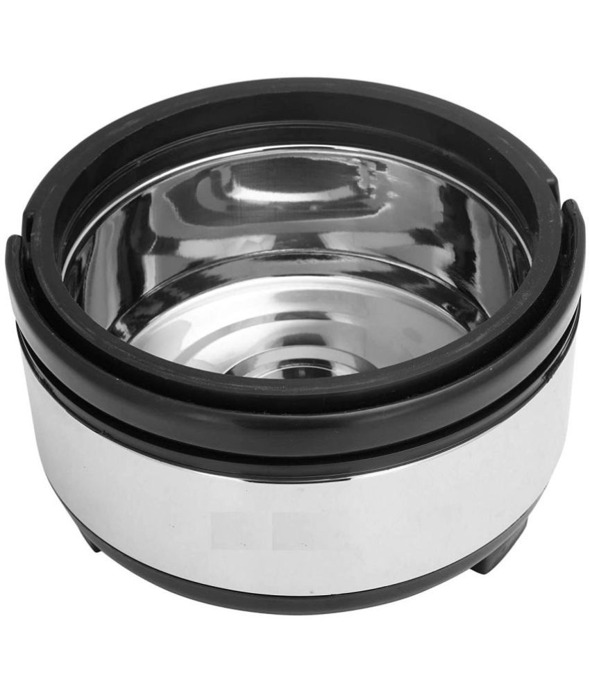     			BOWLMAN Casserole Hotpot for Food/Roti Silver Steel Thermoware Casserole ( Set of 1 , 3000 mL )
