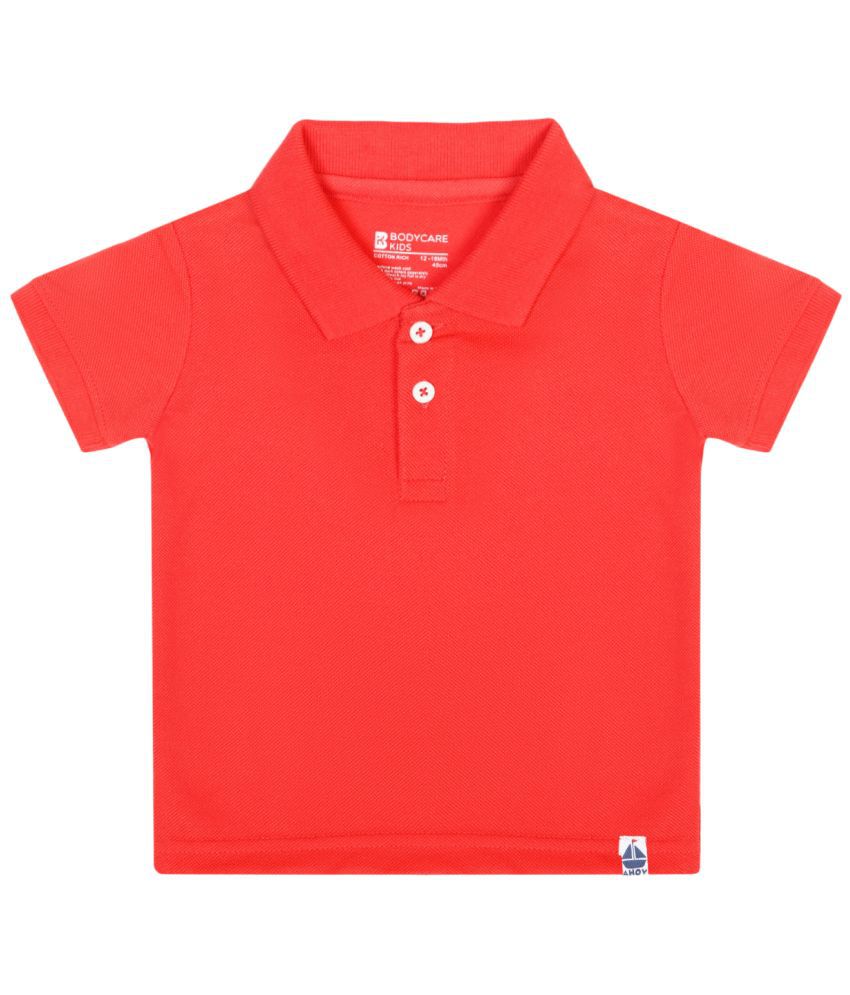     			Bodycare Red Cotton Blend Boy's Polo T-Shirt ( Pack of 1 )