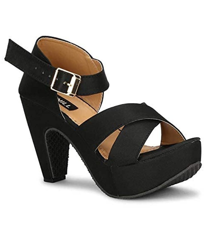     			Denill Black Women's Sandal Heels