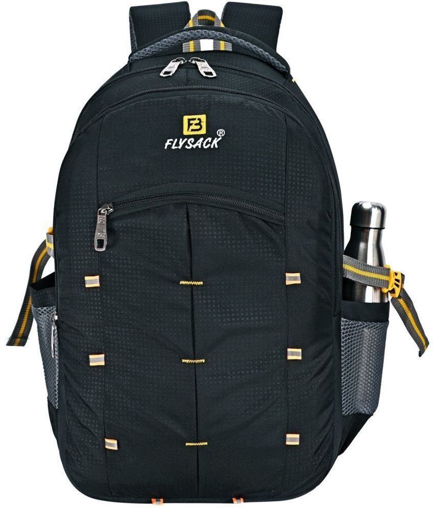     			FLYSACK Black PU Backpack ( 45 Ltrs )