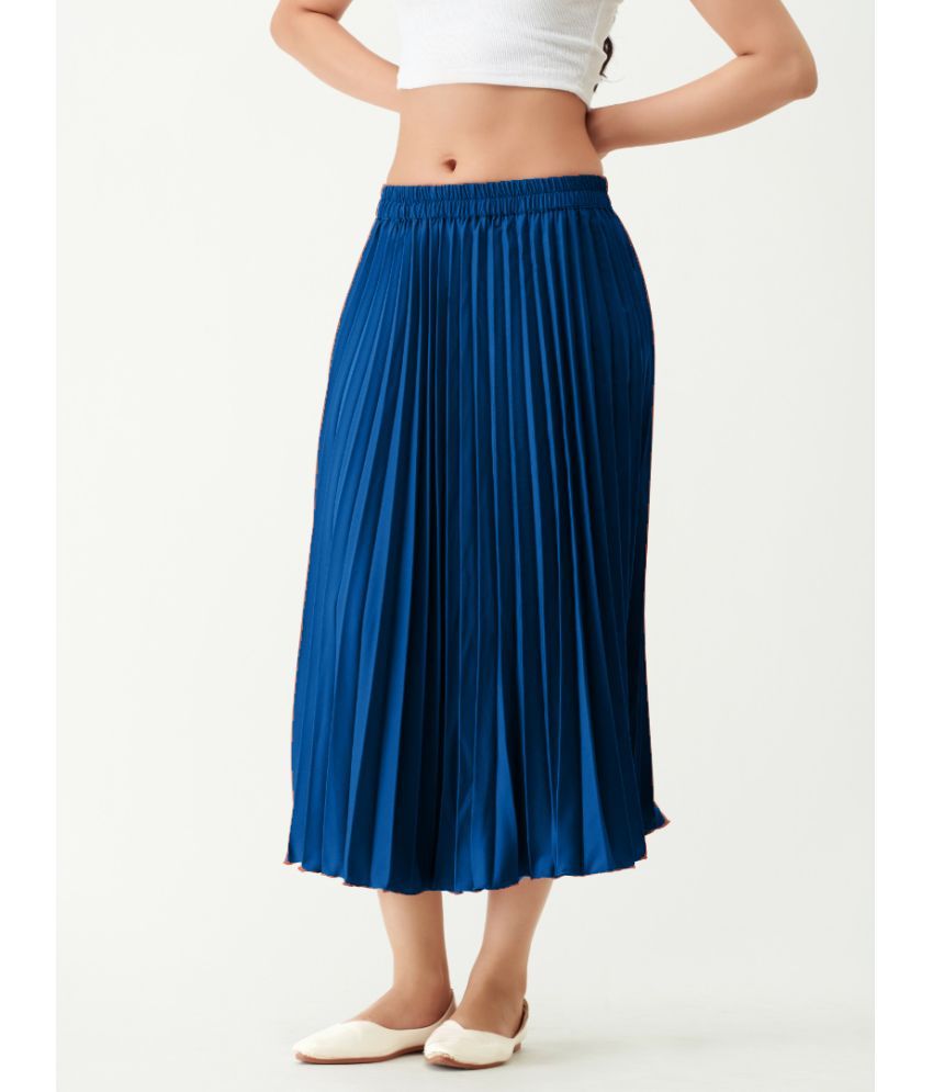     			Femvy Blue Polyester Women's Flared Skirt ( Pack of 1 )