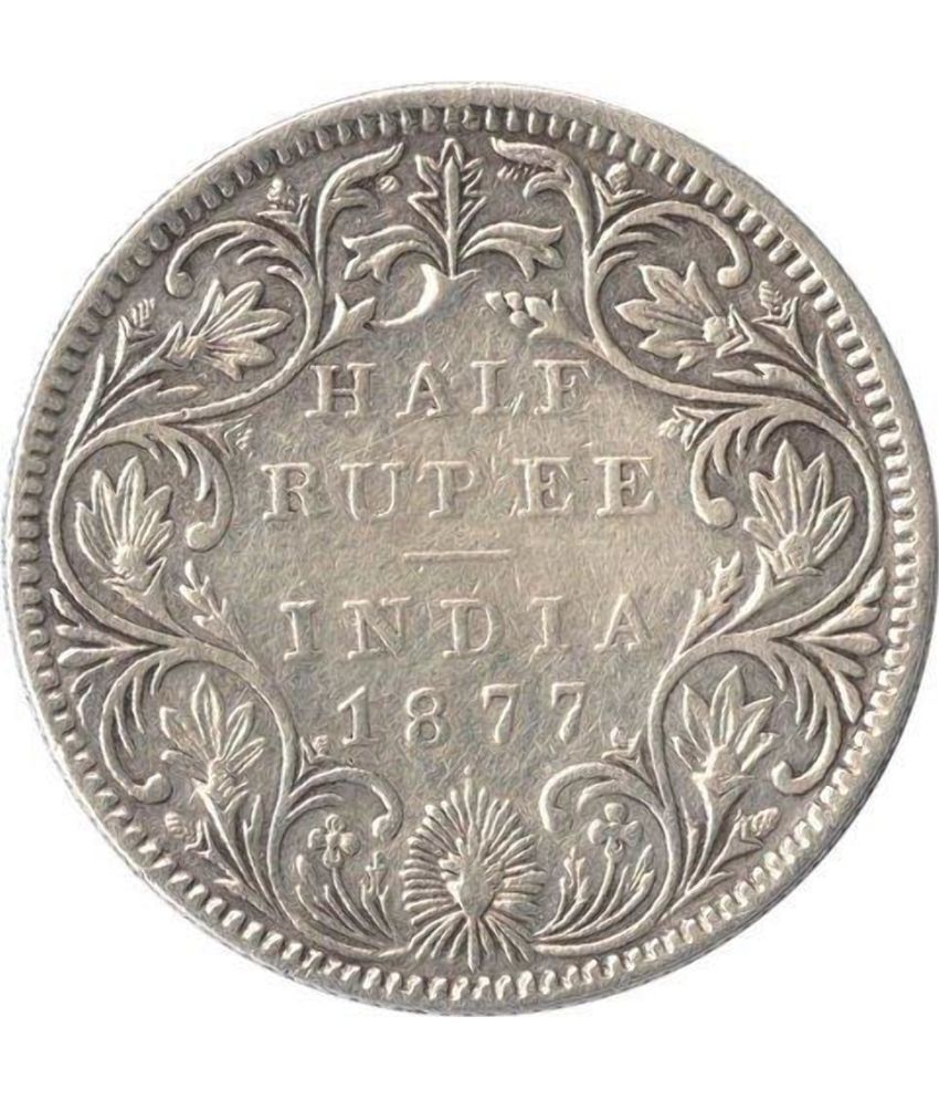     			HALF RUPEES 1877