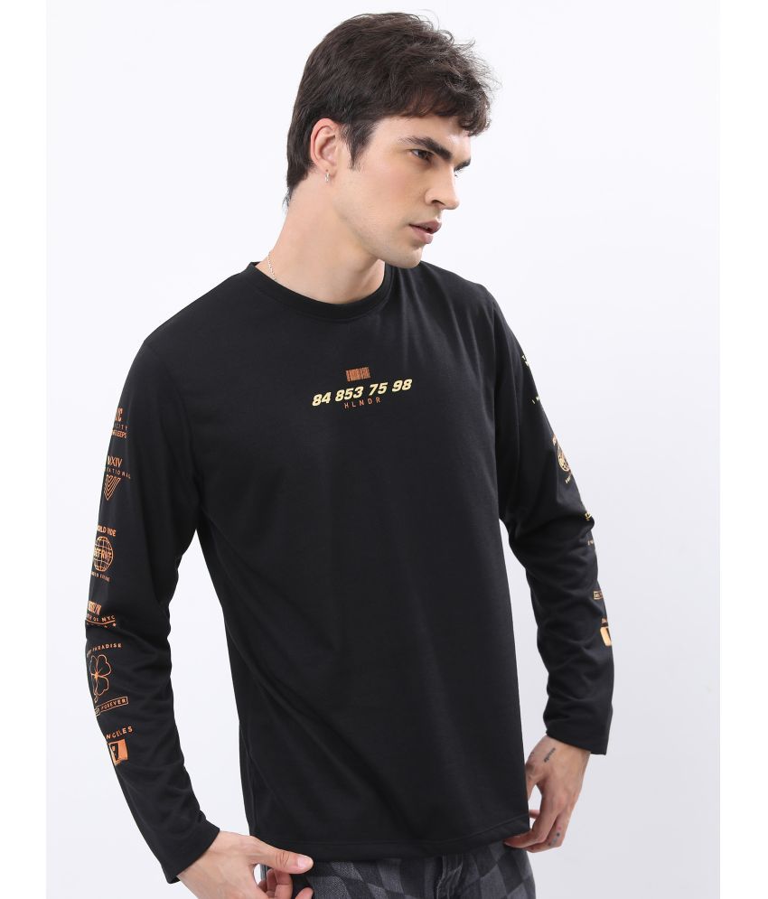     			Ketch Polyester Relaxed Fit Printed Full Sleeves Men's T-Shirt - Black ( Pack of 1 )