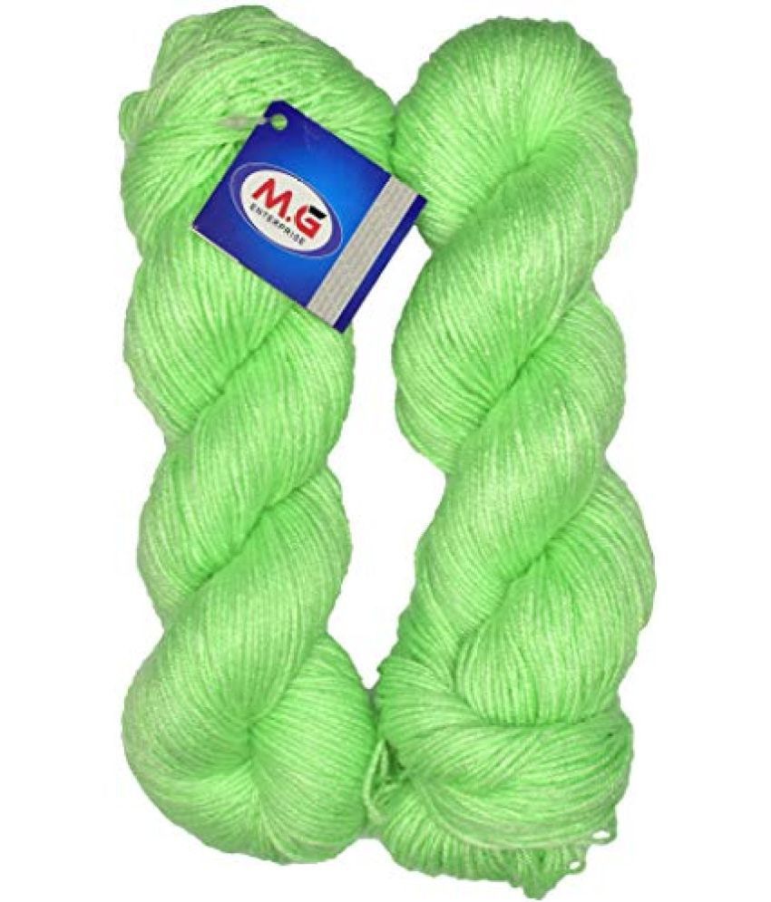     			M.G ENTERPRISE Os wal Knitting Yarn, Brilon Apple Green (500 gm) Wool Hank Hand Knitting Wool/Art Craft Soft Fingering Crochet Hook Yarn, Needle Knitting Yarn Thread Dyed