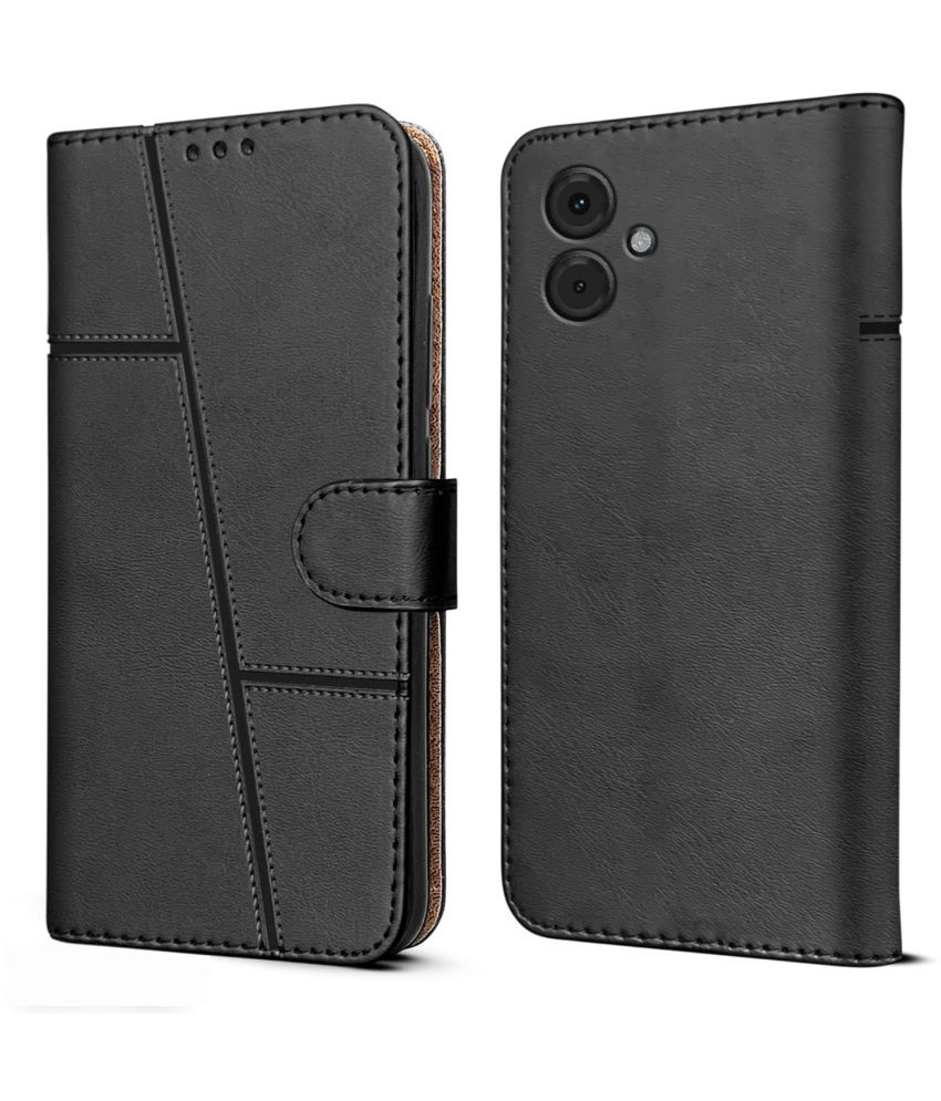     			NBOX Black Flip Cover Artificial Leather Compatible For Motorola G54 5G ( Pack of 1 )