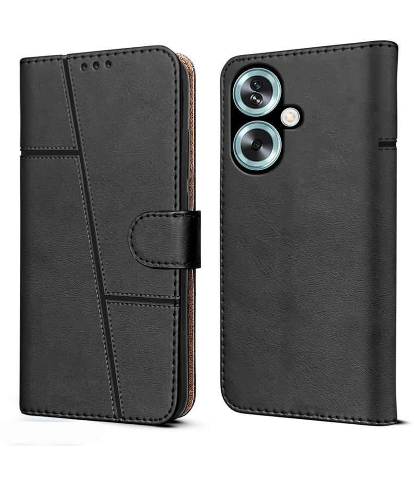     			Shining Stars Black Flip Cover Artificial Leather Compatible For Oppo A59 5G ( Pack of 1 )