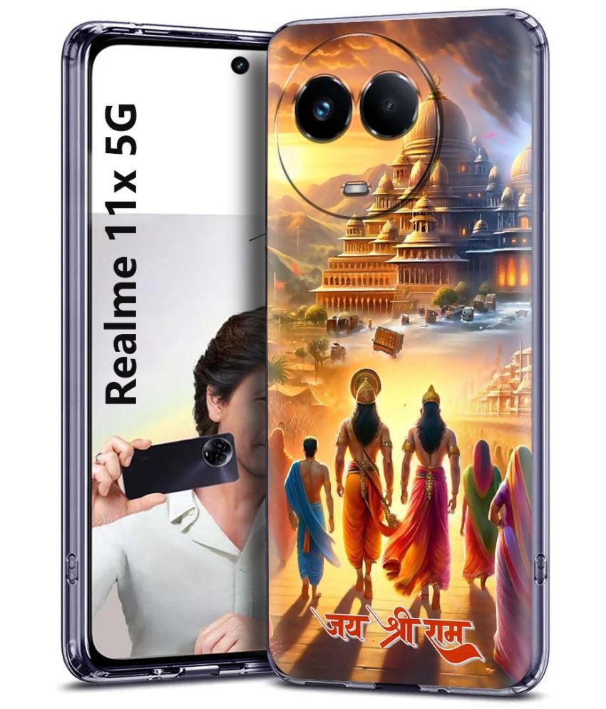     			NBOX Multicolor Printed Back Cover Silicon Compatible For Realme 11X 5G ( Pack of 1 )