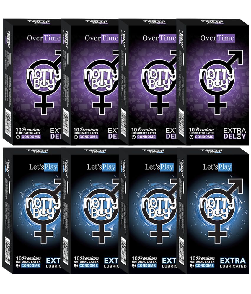     			NottyBoy Extra Delay, Long Lasting and Extra Lubricated Smooth Condoms - 80 Units