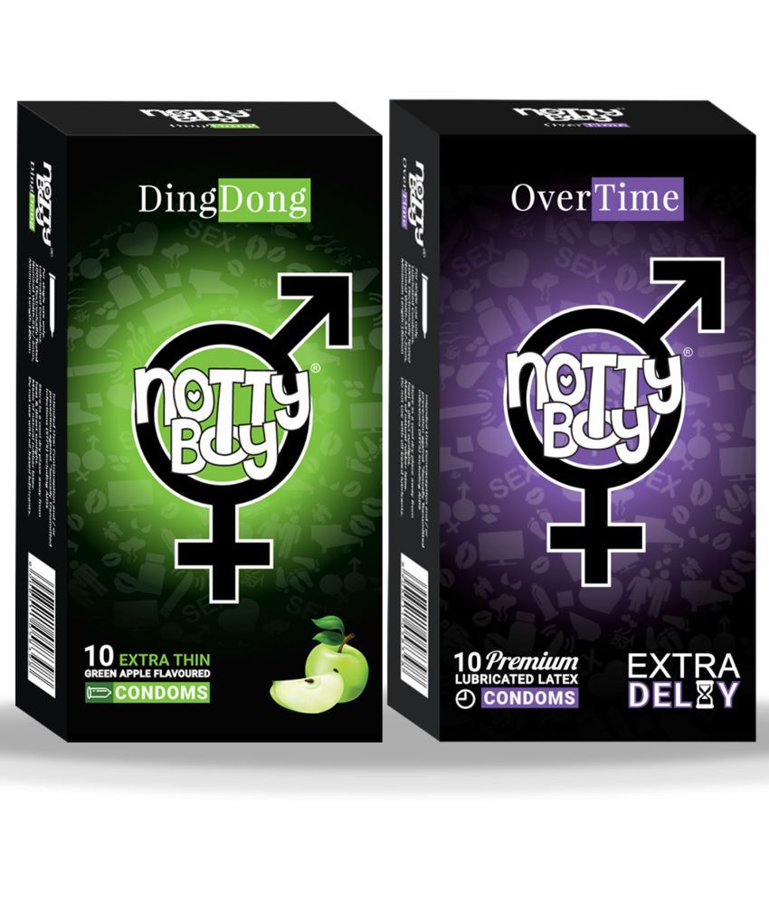     			NottyBoy Extra Delay and Fruit Flavoured Condoms - 20 Units