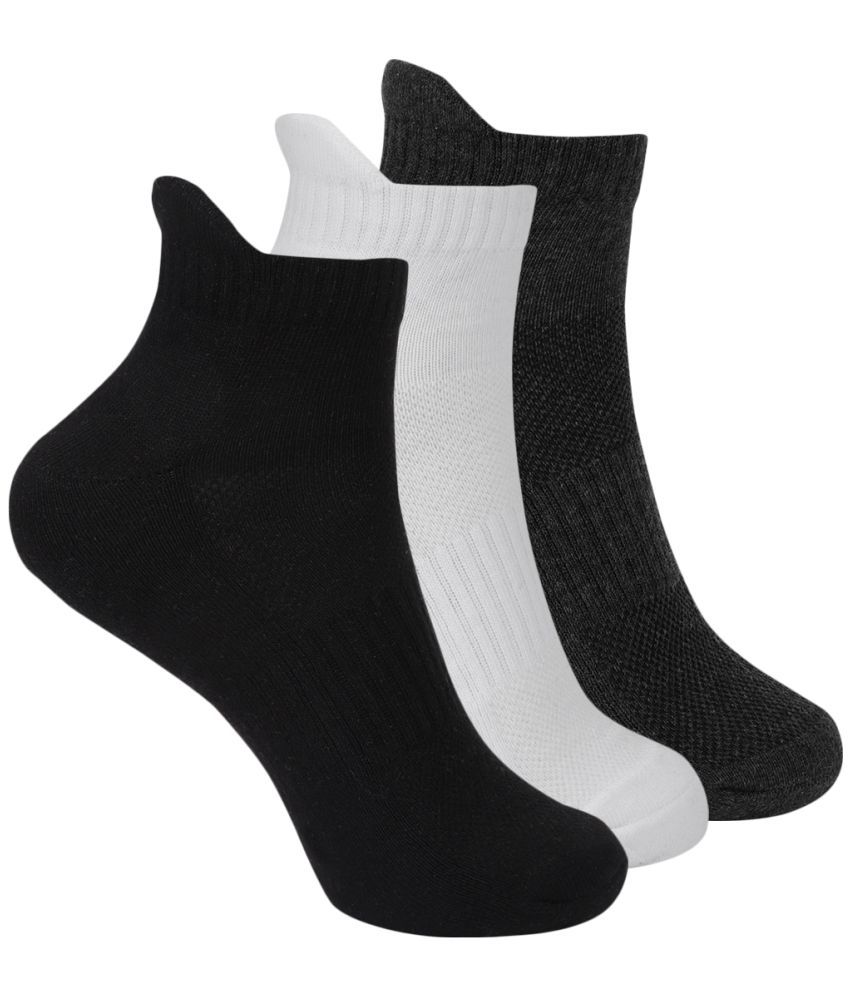     			UrbanMark Cotton Men's Solid Multicolor Ankle Length Socks ( Pack of 3 )